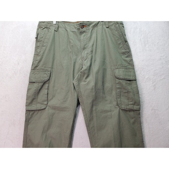 Outdoor Life Cargo Pants Mens Size 40 Green Mid Rise Comfort Pockets‎ Flat Front - Picture 4 of 8